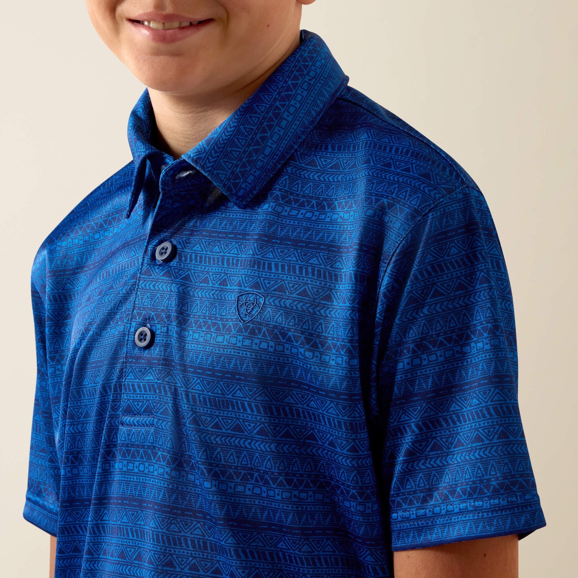 Ariat Boys Blue Quartz Tribal Polo 10073490 - Southern Soule Designs