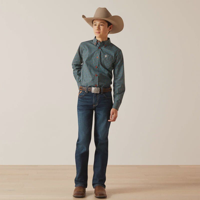 Ariat Boys Broderick LS Bitter Chocolate 10046432 - Southern Soule Designs