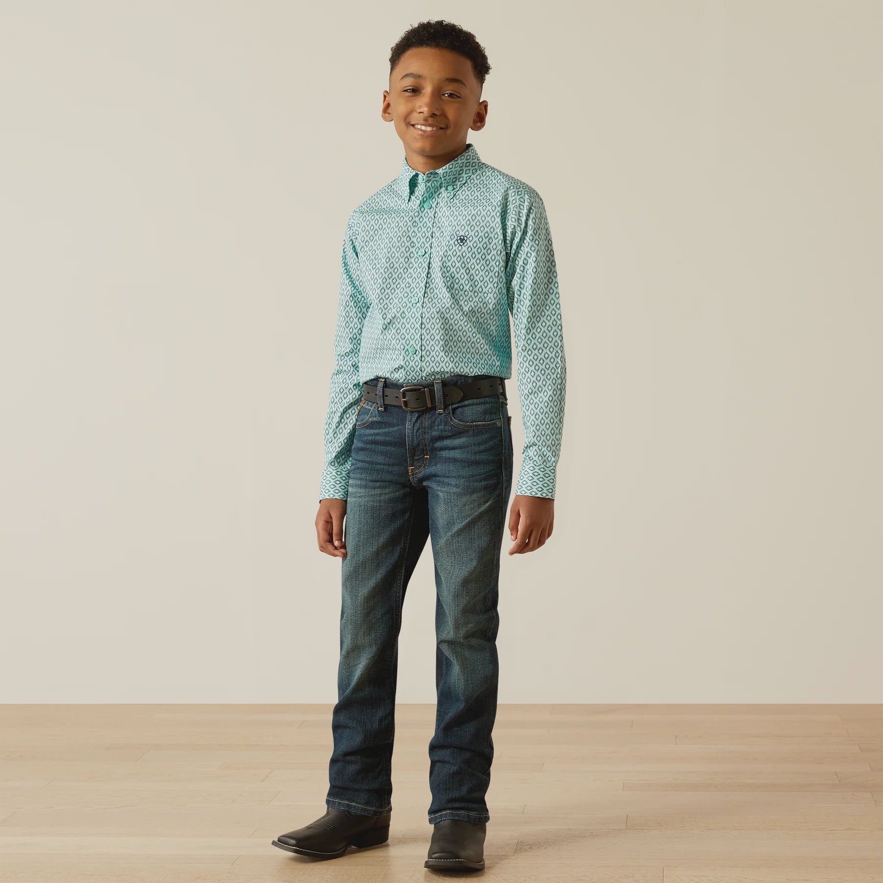 Ariat Boys Canyon Long Sleeve Shirt Mint 10054785 - Southern Soule Designs