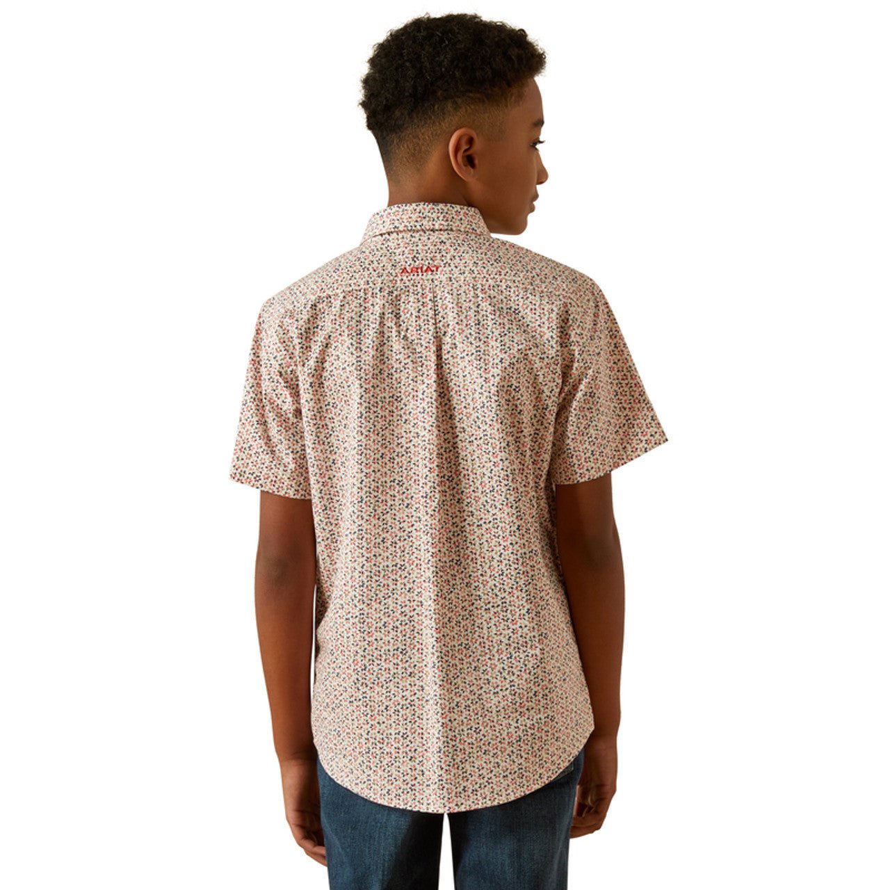 Ariat Boys Chapman Short Sleeve Shirt Red 10054781 - Southern Soule Designs