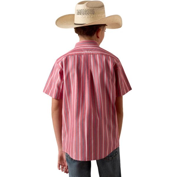 Ariat Boy's Hibiscus Red Pro Series Bobby SS Shirt 10073638 - Southern Soule Designs