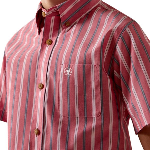 Ariat Boy's Hibiscus Red Pro Series Bobby SS Shirt 10073638 - Southern Soule Designs