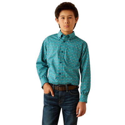 Ariat Boys Jordy Long Sleeve Blue 10054791 - Southern Soule Designs