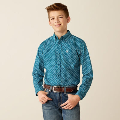Ariat Boys Petey Classic Fit Long Sleeve Shirt 10054073 - Southern Soule Designs