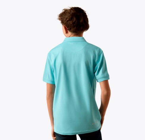 Ariat Boy's Tek SS Angel Blue Polo 10073479 - Southern Soule Designs