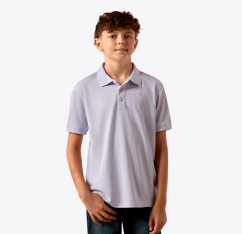 Ariat Boy's Tek SS Purple Heather Polo 10073485 - Southern Soule Designs