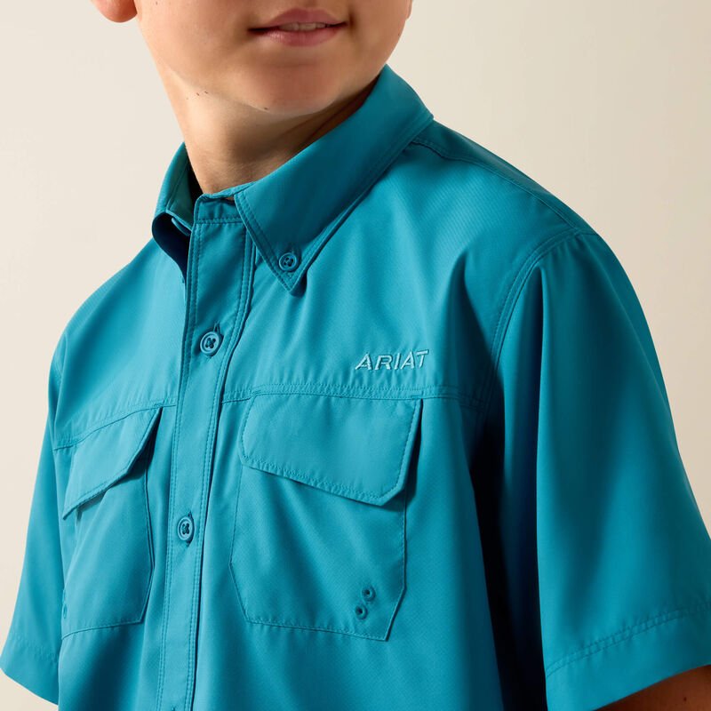 Ariat Boys VenTek Blue Moon Turquoise Shirt 10073499 - Southern Soule Designs