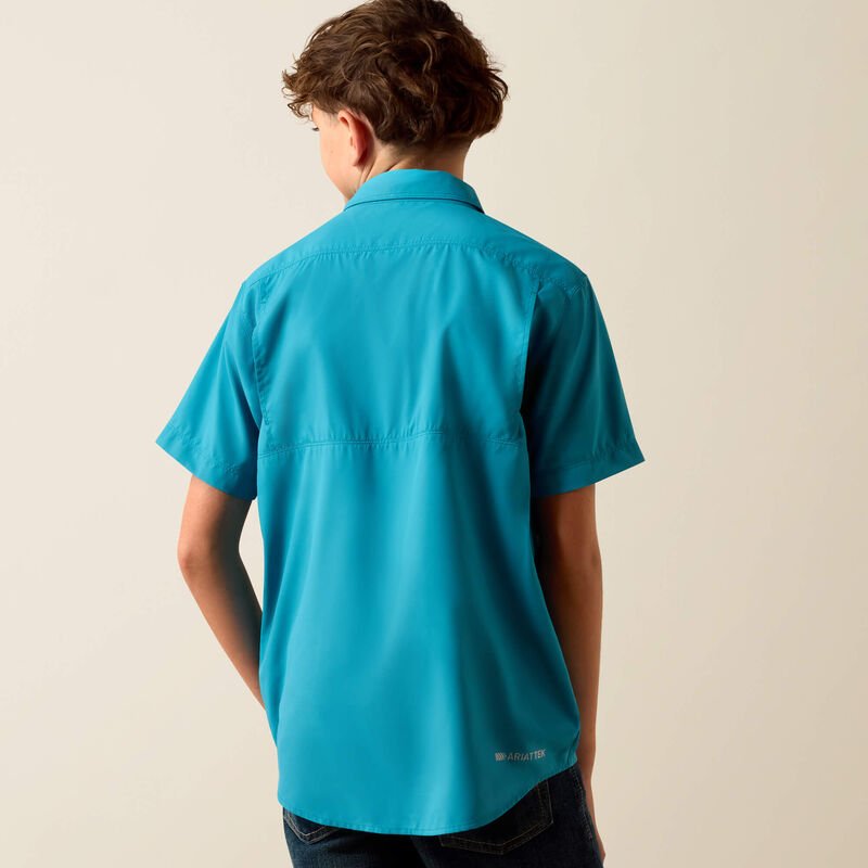 Ariat Boys VenTek Blue Moon Turquoise Shirt 10073499 - Southern Soule Designs