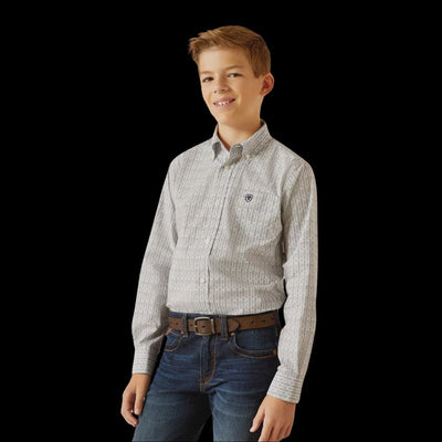 Ariat Boys White Reign Classic Fit Shirt 10052629 - Southern Soule Designs