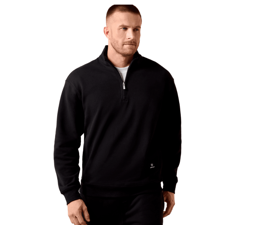 Ariat Men's 1/4 Zip Sweatshirt Black 10079479 - Southern Soule Designs