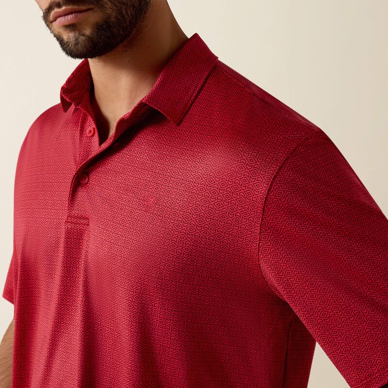 Ariat Men's 360 Airflow Scarlett Geo Print Polo 10073507 - Southern Soule Designs