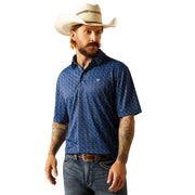 Ariat Men's All Over Print Polo Blue Depths 10055188 - Southern Soule Designs