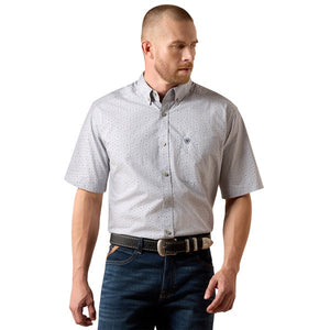 Ariat Men's Bosco Sleet Grey Geo Print Classic Shirt 10073526 - Southern Soule Designs