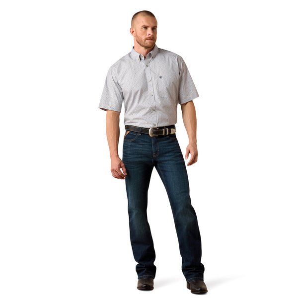 Ariat Men's Bosco Sleet Grey Geo Print Classic Shirt 10073526 - Southern Soule Designs