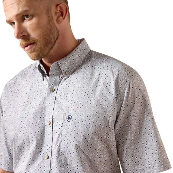 Ariat Men's Bosco Sleet Grey Geo Print Classic Shirt 10073526 - Southern Soule Designs