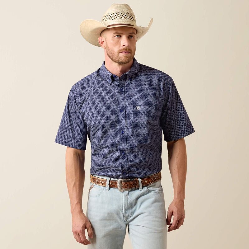 Ariat Men's Brogan Patriot Blue Print Classic Shirt 10073589 - Southern Soule Designs
