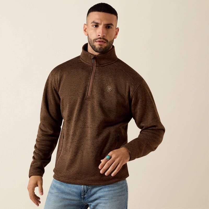 Ariat Men's Caldwell 1/4 Zip Sweater Carafe 10079644 - Southern Soule Designs