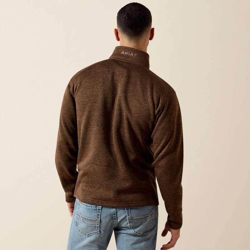 Ariat Men's Caldwell 1/4 Zip Sweater Carafe 10079644 - Southern Soule Designs