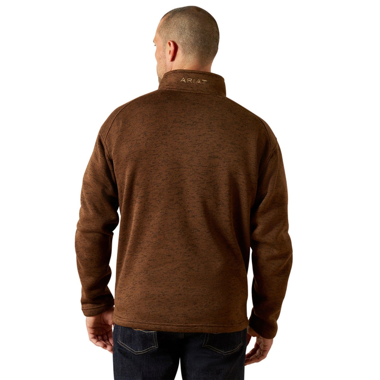 Ariat Men's Caldwell Logo 1/4 Zip Sweater Carafe 10062619 - Southern Soule Designs