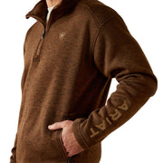 Ariat Men's Caldwell Logo 1/4 Zip Sweater Carafe 10062619 - Southern Soule Designs