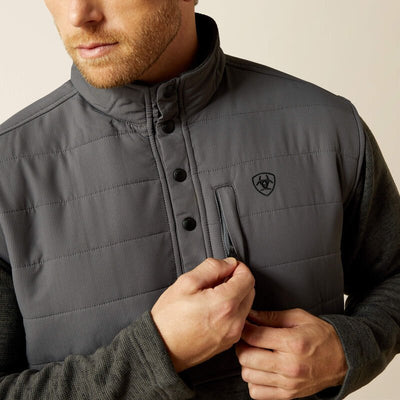 Ariat Men's Caldwell Reinforced Snap Sweater Grey 10062679 - Southern Soule Designs