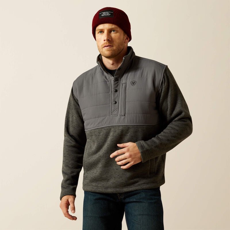 Ariat Men's Caldwell Reinforced Snap Sweater Grey 10062679 - Southern Soule Designs