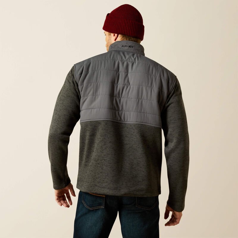 Ariat Men's Caldwell Reinforced Snap Sweater Grey 10062679 - Southern Soule Designs