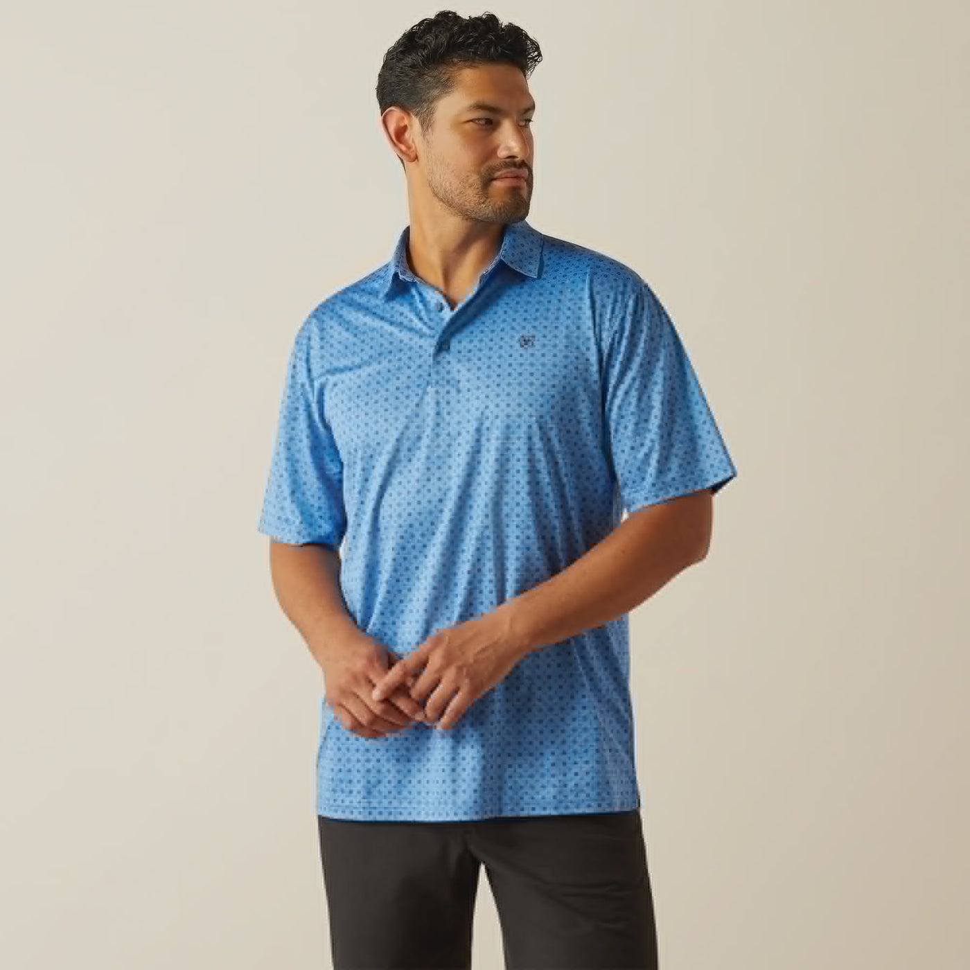 Ariat Men's Charger 2.0 Printed Polo Classic Blue 10058848 - Southern Soule Designs