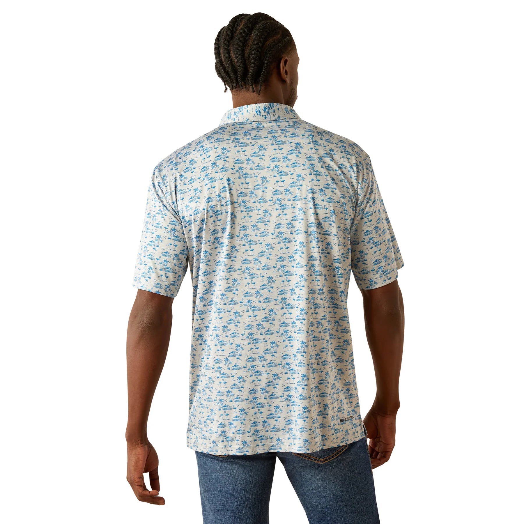 Ariat Men's Charger 2.0 Printed Polo Grey Heather 10058846 - Southern Soule Designs