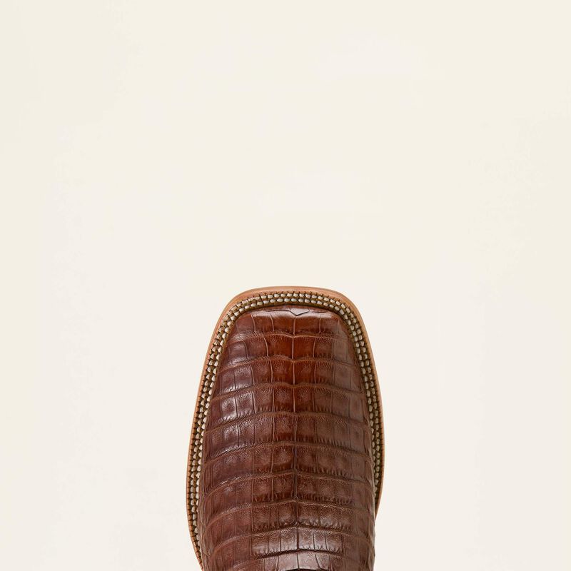 Ariat Men's Classic Callen Wide Square Toe Boot Whiskey Caiman |Warm Taupe 10063773 - Southern Soule Designs
