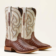 Ariat Men's Classic Callen Wide Square Toe Boot Whiskey Caiman |Warm Taupe 10063773 - Southern Soule Designs