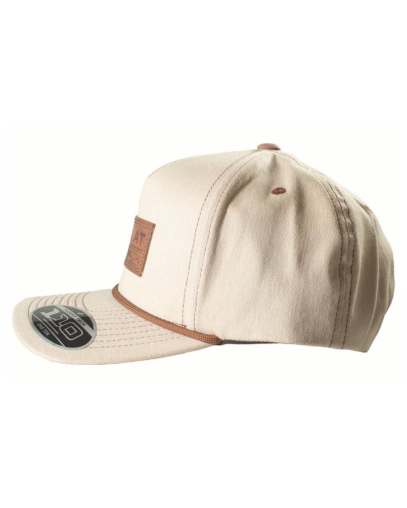 Ariat Men's FlexFit 110 Cap Faux Leather Patch Khaki A3000903146 - Southern Soule Designs