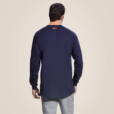 Ariat Men's FR Air Crew Long Sleeve T-Shirt Navy 10022327 - Southern Soule Designs