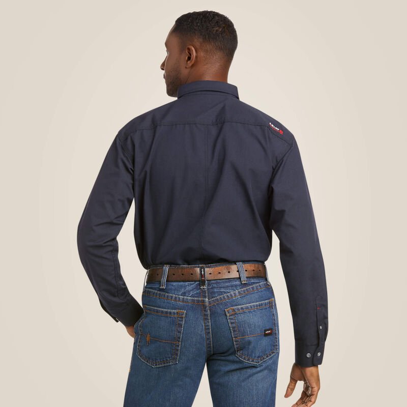 Ariat Men's FR Featherlight Long Sleeve Work Shirt Navy 10022899 - Southern Soule Designs