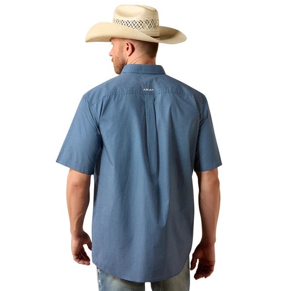 Ariat Men's Key Largo Mini Geo Print Storm SS Shirt 10073596 - Southern Soule Designs