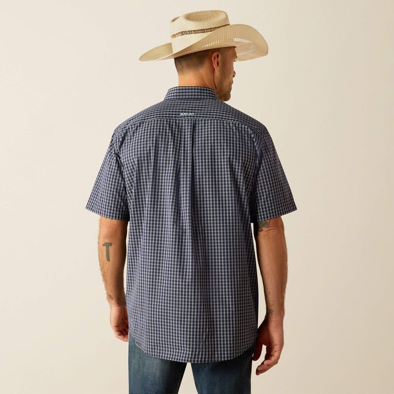 Ariat Men's Pro Series Callum Classic Fit Short Sleeve Shirt Navy 10054822 - Southern Soule Designs