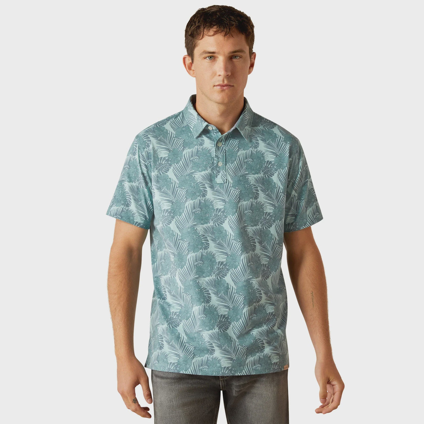 Ariat Men's Retro Polo Canal Blue 10058841 - Southern Soule Designs