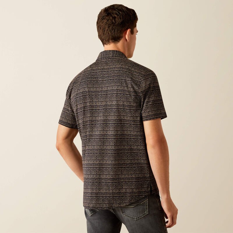 Ariat Men's Retro Short Sleeve Shirt Black Stripe 10058840 - Southern Soule Designs