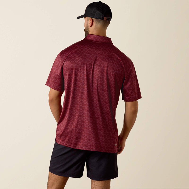 Ariat Men's Scarlet Heather Southwest Polo 10073584 - Southern Soule Designs