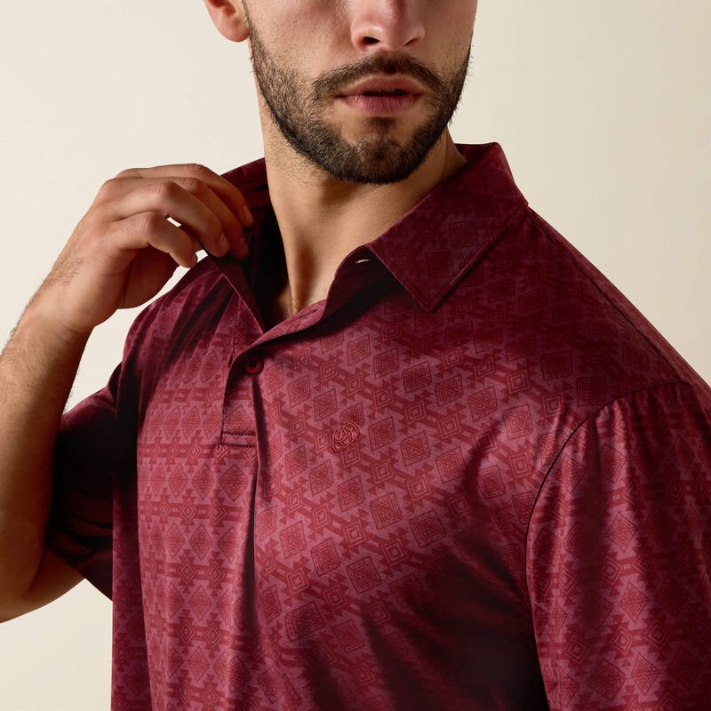 Ariat Men's Scarlet Heather Southwest Polo 10073584 - Southern Soule Designs