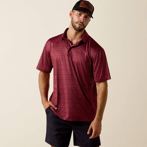 Ariat Men's Scarlet Heather Southwest Polo 10073584 - Southern Soule Designs