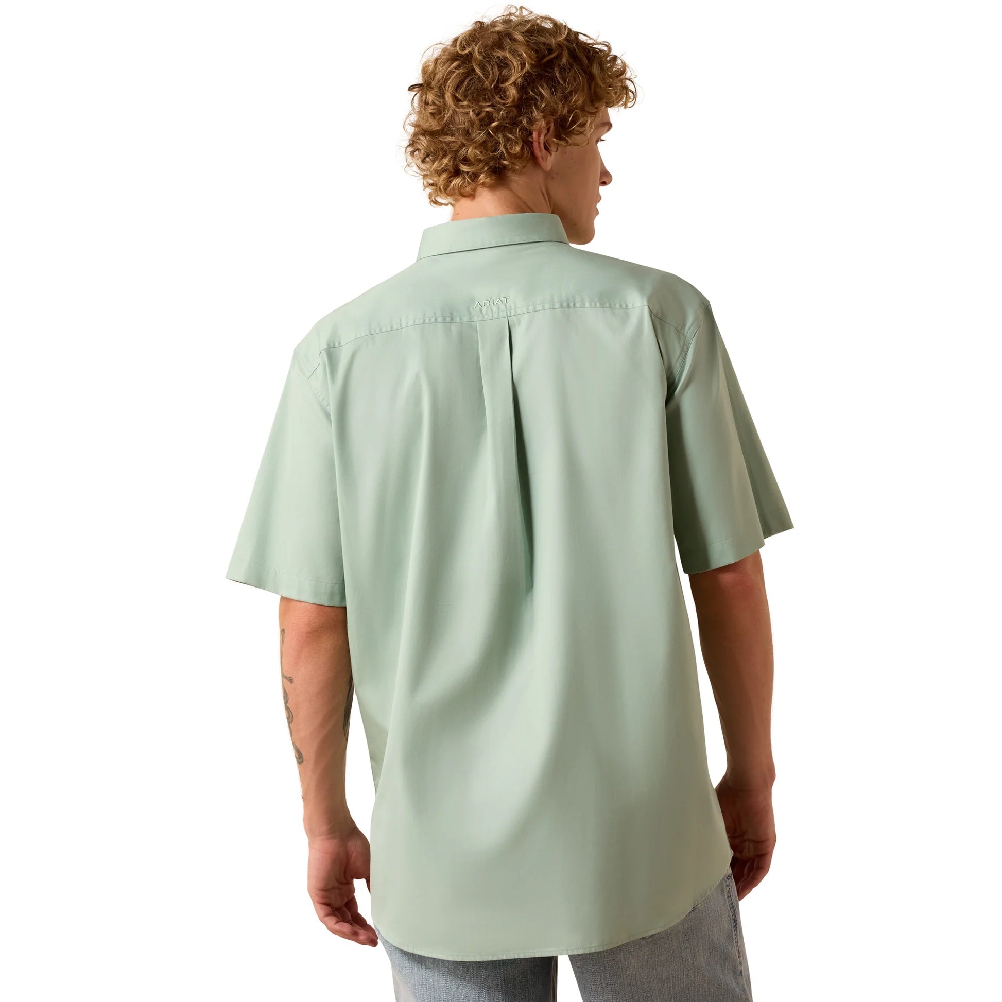 Ariat Men's Slit Green Twill Classic SS Shirt 10073617 - Southern Soule Designs