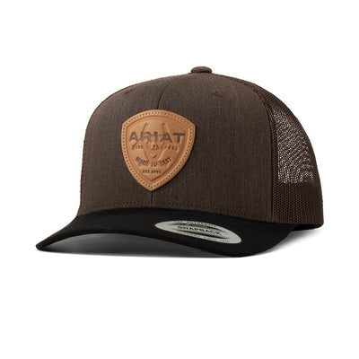 Ariat Men's Snap Back PU Patch Brown Cap A300065402 - Southern Soule Designs