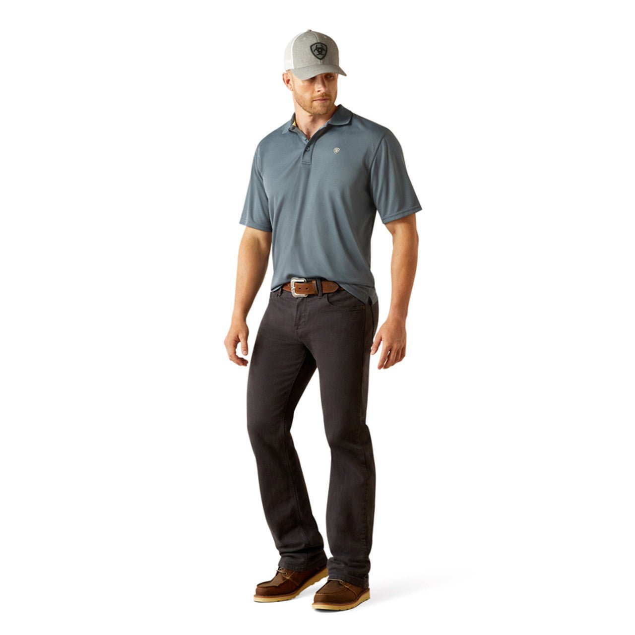 Ariat Men's Tek Polo Newsboy Blue 10055253 - Southern Soule Designs