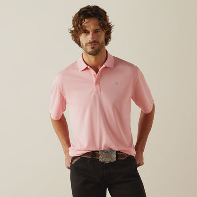 Ariat Men's Tek Polo Pink 10055252 - Southern Soule Designs