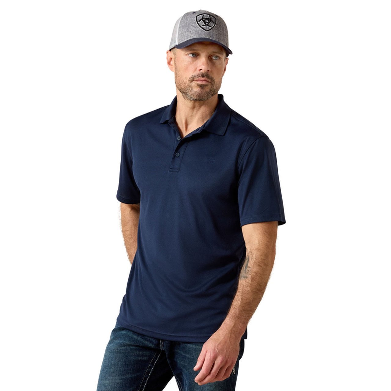 Ariat Men's Tek SS Polo Navy 10009063 - Southern Soule Designs