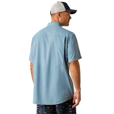 Ariat Men's Venttek Outbound Classic Fit Short Sleeve Shirt Blue Shadow 10055122 - Southern Soule Designs