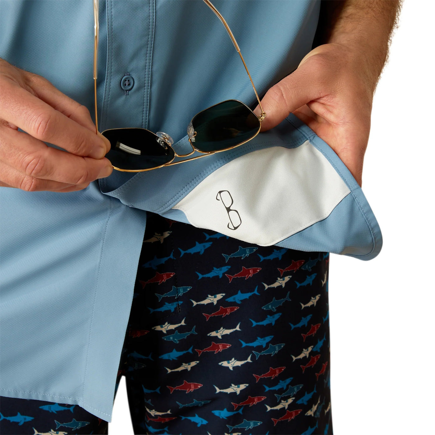 Ariat Men's Venttek Outbound Classic Fit Short Sleeve Shirt Blue Shadow 10055122 - Southern Soule Designs