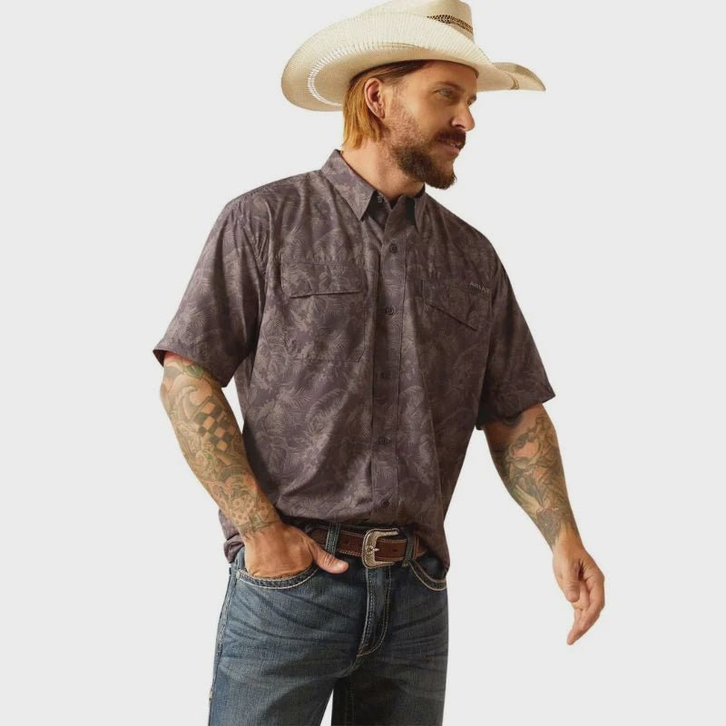 Ariat Men's VentTEK Outbound Classic Fit Short Sleeve Shirt Nine Iron 1055120 - Southern Soule Designs