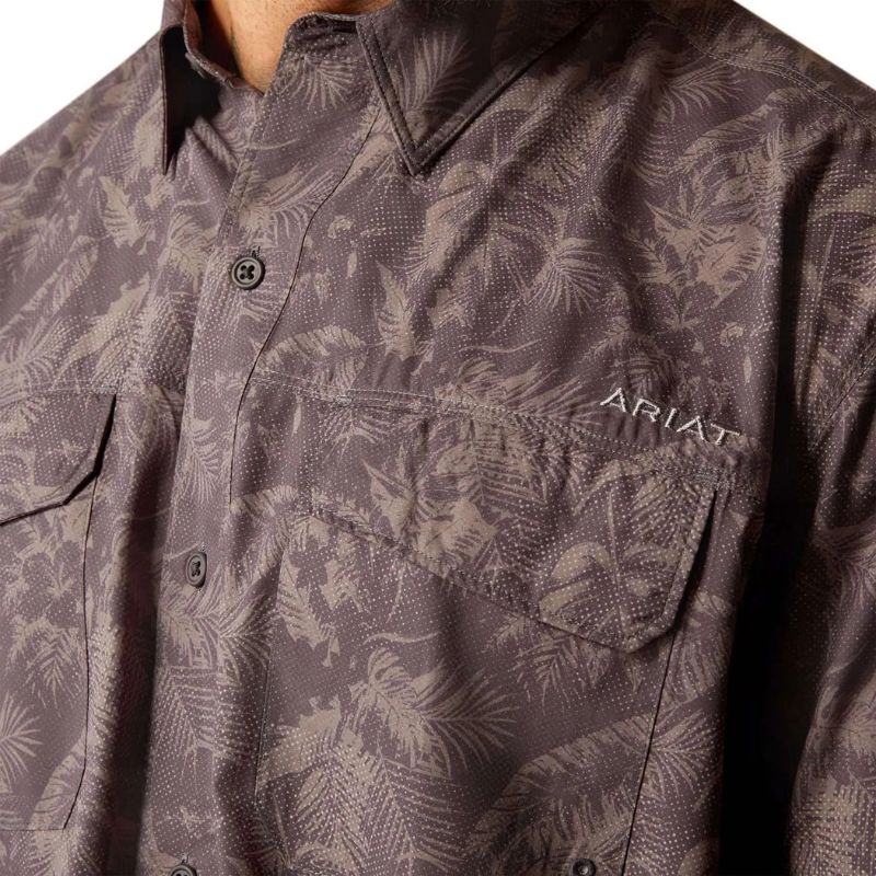 Ariat Men's VentTEK Outbound Classic Fit Short Sleeve Shirt Nine Iron 1055120 - Southern Soule Designs